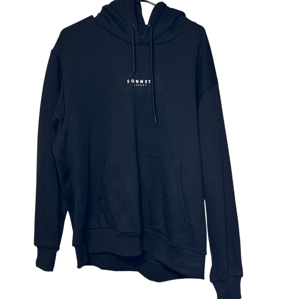 Sonneti Men's Sweatshirt Hoodie‎ Drawstring Pullover Long Sleeve Black Size 2XL
